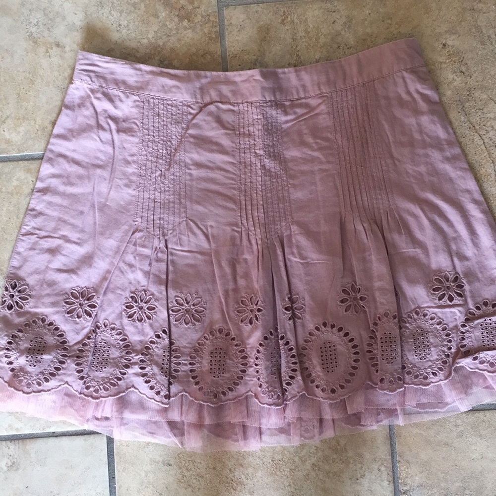 Aerie Blush Pink Soft Eyelet Skirt - Picture 1 of 4